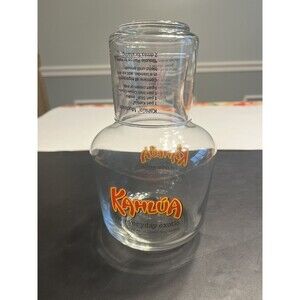 2pc KAHLUA Bedside Water Carafe Tumble Up Pitcher & Glass w Recipes